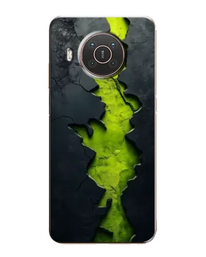 Чехол для Nokia X10 с картинкой «Салатовый разлом скалы» Чехол для Nokia X10 с картинкой «Салатовый разлом скалы»