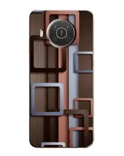 Чехол для Nokia X10 с картинкой «Коричневые объемные квадраты» Чехол для Nokia X10 с картинкой «Коричневые объемные квадраты»