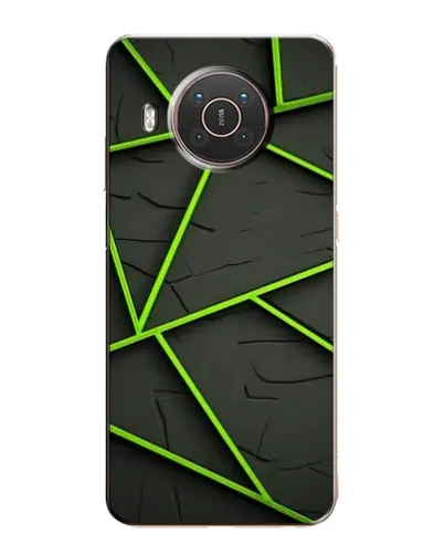 Чехол для Nokia X10 с картинкой «Зеленые геометрические линии» Чехол для Nokia X10 с картинкой «Зеленые геометрические линии»
