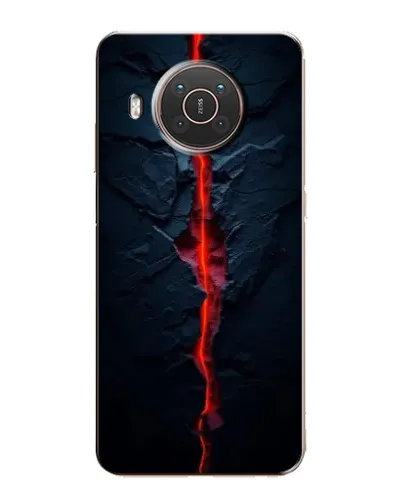 Чехол для Nokia X10 с картинкой «Kрасная лавовая трещина» Чехол для Nokia X10 с картинкой «Kрасная лавовая трещина»