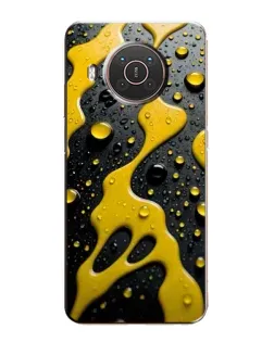 Чехол для Nokia X10 с картинкой «Жидкое желтое золото»