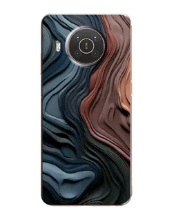 Чехол для Nokia X10 с картинкой «Цветные волны каньона»