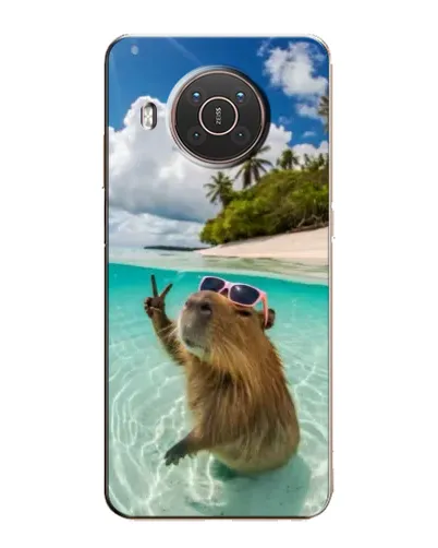 Чехол для Nokia X10 с картинкой «Капибара на море» Чехол для Nokia X10 с картинкой «Капибара на море»