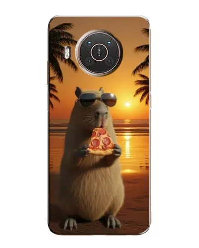 Чехол для Nokia X10 с картинкой «Капибара с пиццей» Чехол для Nokia X10 с картинкой «Капибара с пиццей»