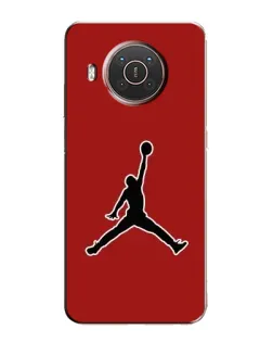 Чехол для Nokia X20 с картинкой «Jordan Red Back»