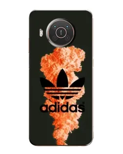 Чехол для Nokia X20 с картинкой «Оранжевый дым Adidas» Чехол для Nokia X20 с картинкой «Оранжевый дым Adidas»