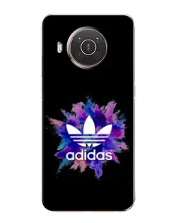Чехол для Nokia X20 с картинкой «Взрыв красок Adidas»