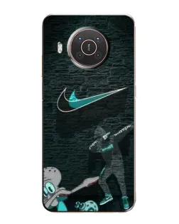 Чехол для Nokia X20 с картинкой «Спортивный арт Nike»