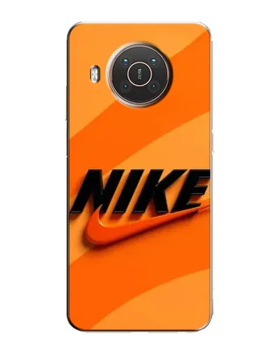 Чехол для Nokia X20 с картинкой «Оранжевый драйв Nike»