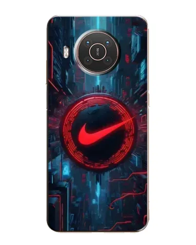 Чехол для Nokia X20 с картинкой «Техногенный стиль Nike»