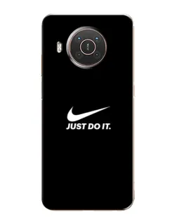 Чехол для Nokia X20 с картинкой «Минимализм от Nike»