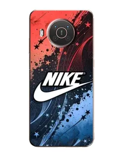 Чехол для Nokia X20 с картинкой «Градиентный принт Найк»