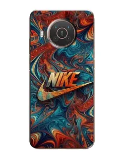 Чехол для Nokia X20 с картинкой «Nike в абстракции»