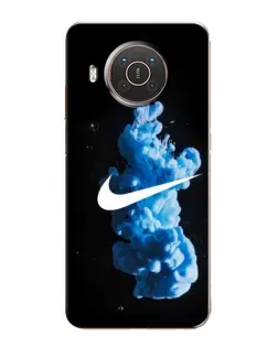 Чехол для Nokia X20 с картинкой «Nike и синий дым»