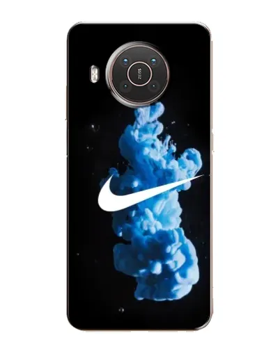 Чехол для Nokia X20 с картинкой «Nike и синий дым»