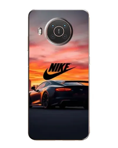 Чехол для Nokia X20 с картинкой «Nike и суперкар»