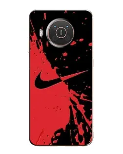 Чохол для Nokia X20 з картинкою «Червоні бризки Nike»