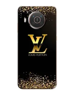 Чехол для Nokia X20 с картинкой «LV — золотые искры»
