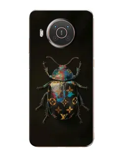 Чехол для Nokia X20 с картинкой «LV — мраморный принт»