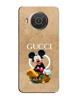 Чехол для Nokia X20 с картинкой «Микки Маус Gucci — крафт»
