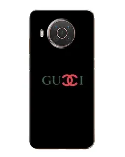 Чехол для Nokia X20 с картинкой «Gucci — красный градиент»