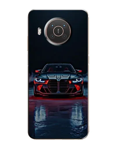 Чехол для Nokia X20 с картинкой «BMW на мокрой дороге»