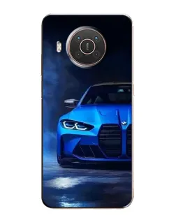 Чехол для Nokia X20 с картинкой «Голубая BMW M4»