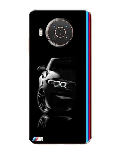 Чехол для Nokia X20 с картинкой «Силуэт BMW в темноте»