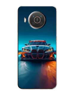 Чехол для Nokia X20 с картинкой «BMW — огни неона»