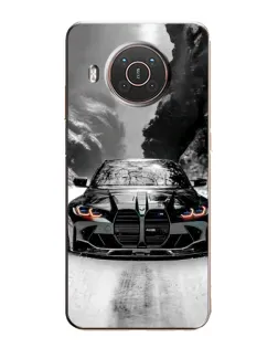 Чехол для Nokia X20 с картинкой «BMW — акварельный дрифт»
