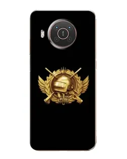 Чохол для Nokia X20 з картинкою «PUBG — помаранчевий градієнт»