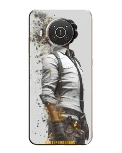 Чохол для Nokia X20 з картинкою «PUBG — боєць у пилу»
