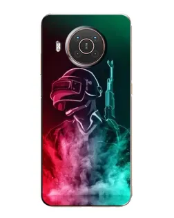 Чохол для Nokia X20 з картинкою «PUBG — вогняний воїн»