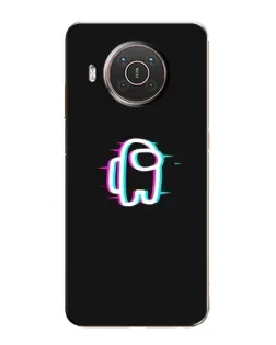 Чехол для Nokia X20 с картинкой «Among Us неон»