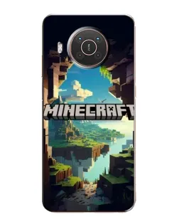 Чохол для Nokia X20 з картинкою «Печера Майнкрафт»