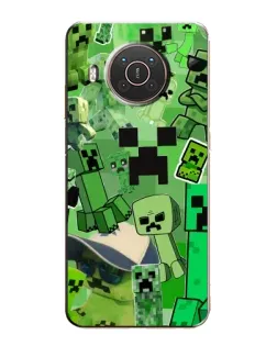 Чохол для Nokia X20 з картинкою «Кріпери Minecraft»