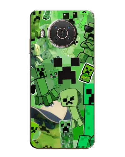 Чохол для Nokia X20 з картинкою «Кріпери Minecraft»