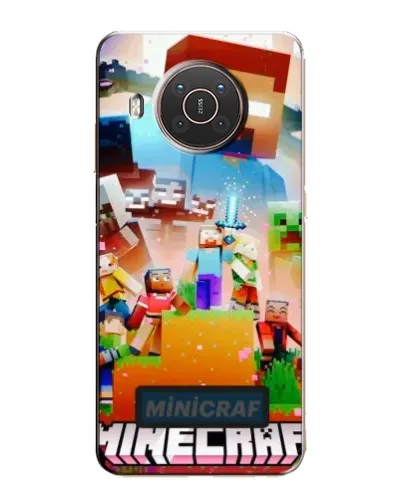 Чохол для Nokia X20 з картинкою «Minecraft герої гри»