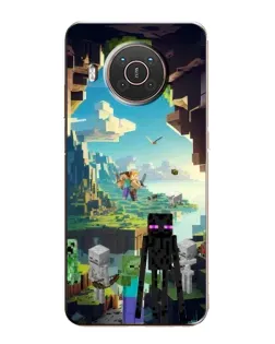Чохол для Nokia X20 з картинкою «Ендермен у лісі»