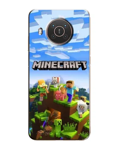 Чохол для Nokia X20 з картинкою «Minecraft класичний світ»