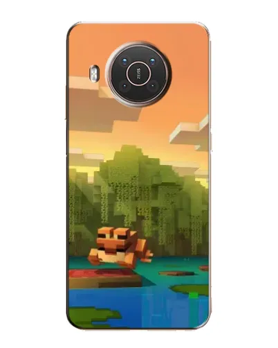 Чохол для Nokia X20 з картинкою «Майнкрафт захід сонця»