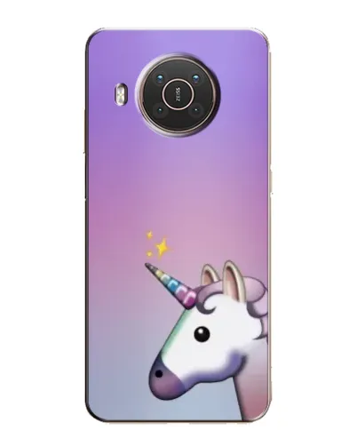 Чехол для Nokia X20 с картинкой «Единорог градиент»
