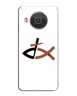 Чехол для Nokia X20 с картинкой «Рыба и крест»