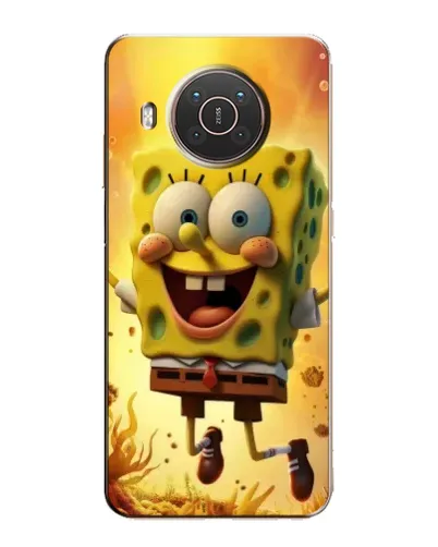 Чехол для Nokia X20 с картинкой «Губка Боб прыгает»