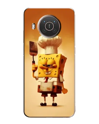 Чехол для Nokia X20 с картинкой «Губка Боб повар»