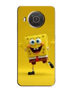 Чехол для Nokia X20 с картинкой «Позитивный Губка Боб»
