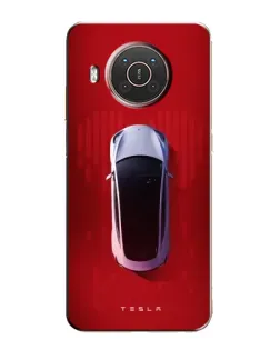 Чехол для Nokia X20 с картинкой «Tesla Top View»