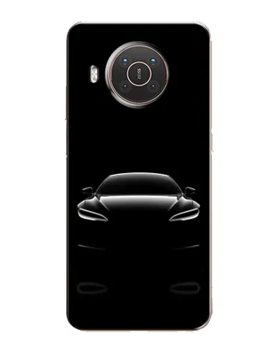 Чехол для Nokia X20 с картинкой «Силуэт Tesla Night»