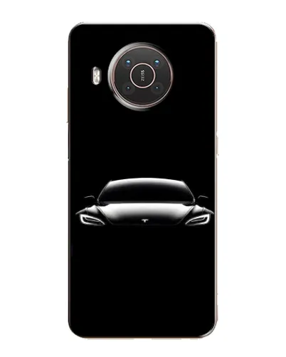 Чехол для Nokia X20 с картинкой «Фары Tesla Night»