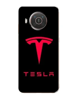 Чехол для Nokia X20 с картинкой «Tesla Red Logo»
